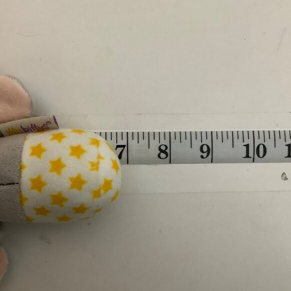 Hallmark Itty Bittys Dumbo Plush Rattle Toy 7" Soft Baby Safe Gray Yellow - Picture 6 of 6